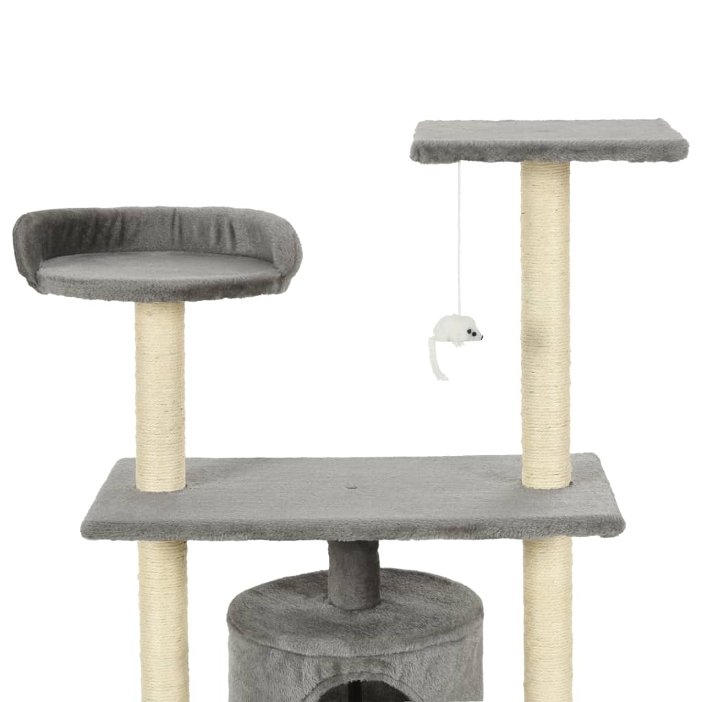 NNEVL Cat Tree with Sisal Scratching Posts 95 cm Grey