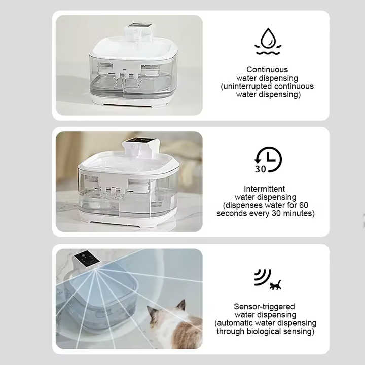 NNEDSZ Black 4.5L Rechargeable Pet Water Fountain for Cats & Dogs - Automatic Circulating Water Dispenser with Large Capacity